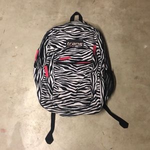 Jansport Zebra W/ Pink Interior Backpack